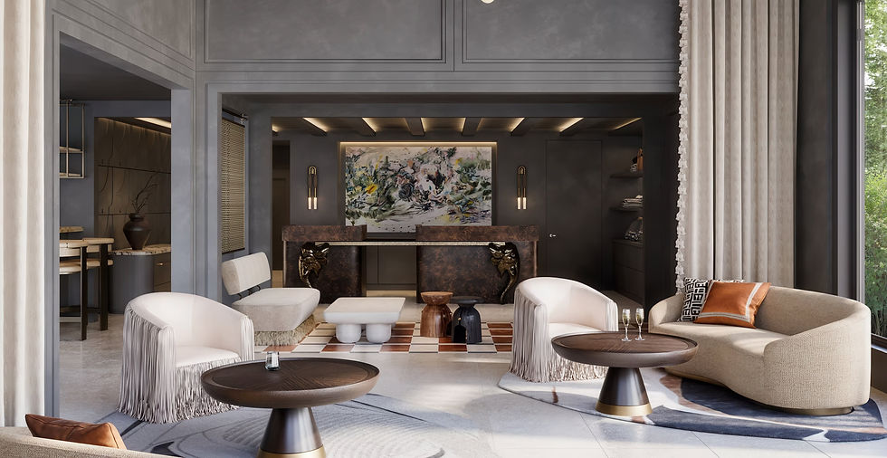 Lobby of White Elephant Aspen, set to open late 2025
