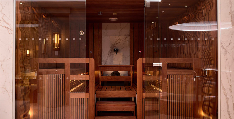 Image of the Finnish Sauna courtesy of Waldorf Astoria Helsinki
