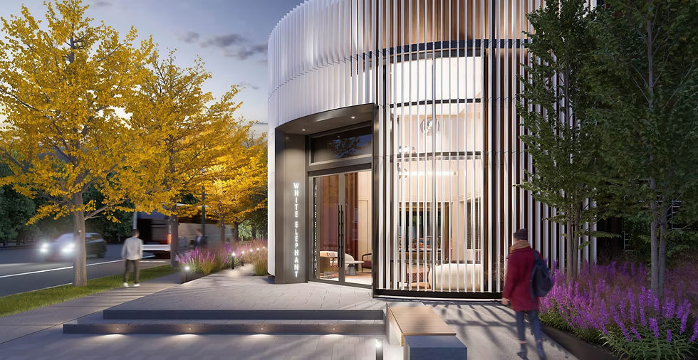 Entrance to White Elephant Aspen, on historic West End, opening late 2025