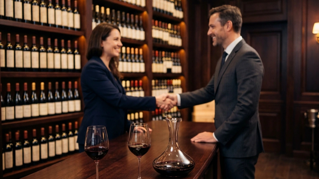 Premium wine boutique with a tasting counter