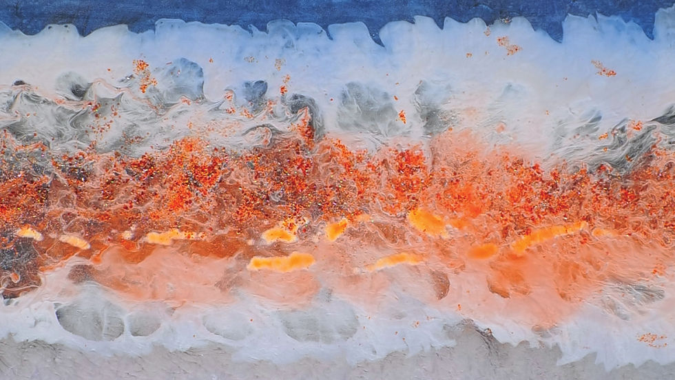 Thumbnail: Detail of Galaxy on Earth epoxy resin art