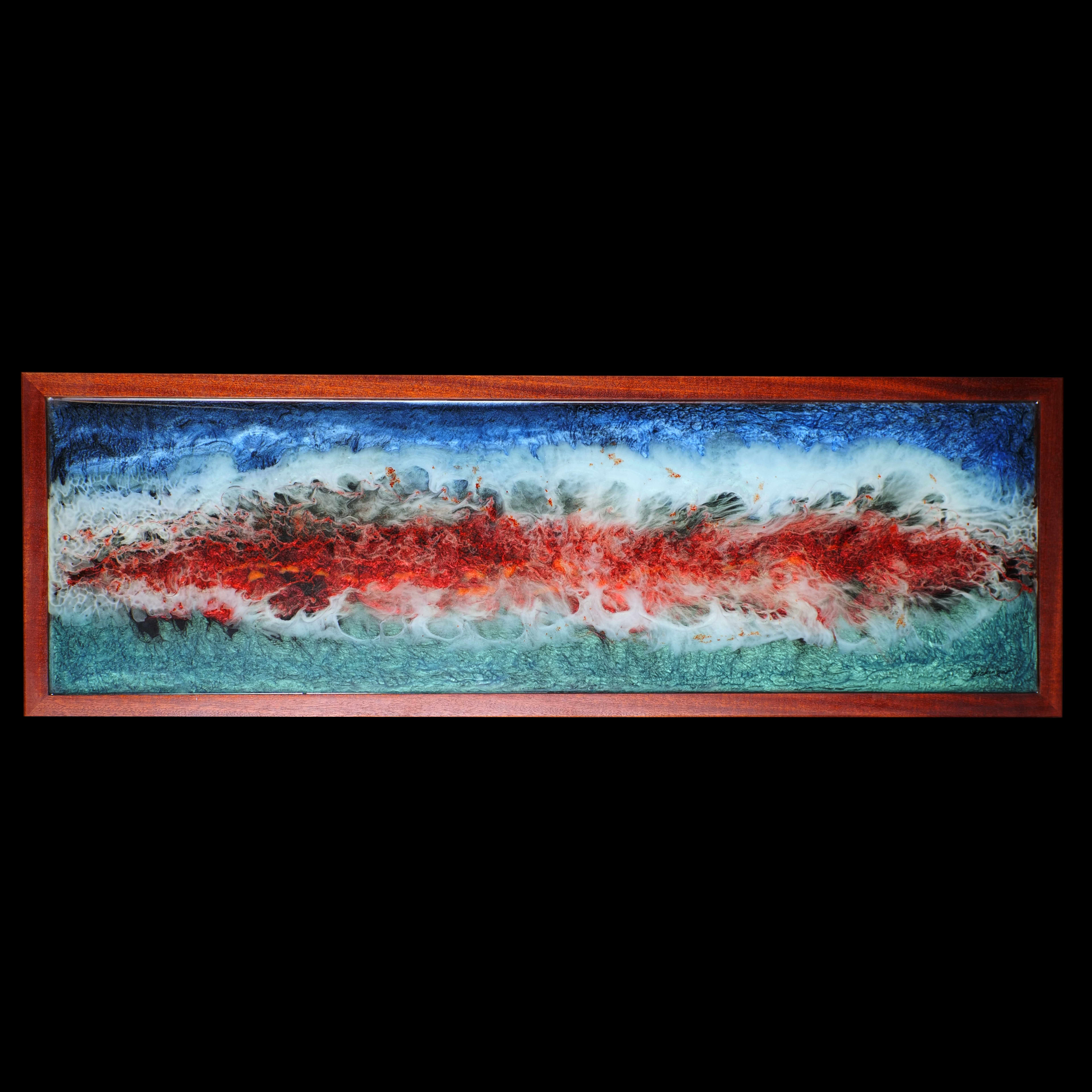 Front of Galaxy on Earth epoxy resin art