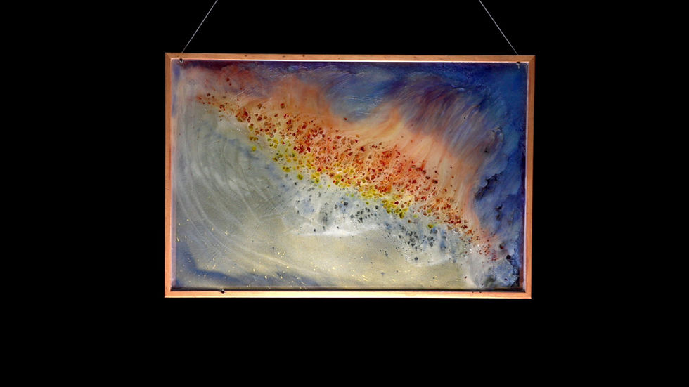 Thumbnail: Rotating video of Out of the Void epoxy resin art