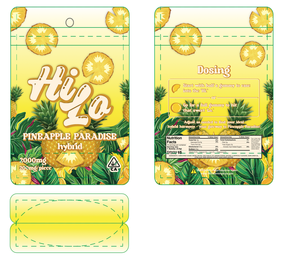 Print Ready - HiLo Mylar Bag Designs