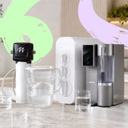 Inline, jug and reverse osmosis filters in kitchen