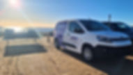 Plumberly van parked at Bournemouth beach