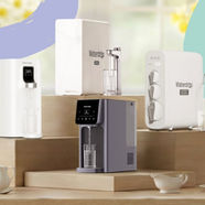 Waterdrop filter range including countertop and under-sink systems shown in kitchen for review and comparison