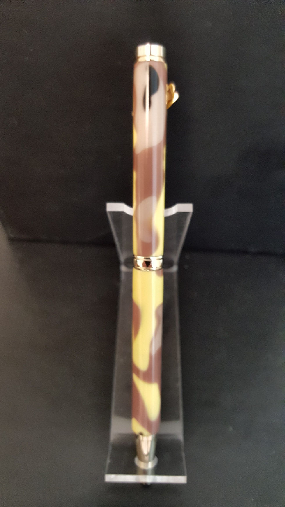 Thumbnail: Fishermans Slimline Pen in Harvest Camo Acrylic with 24K Gold Plated Accents