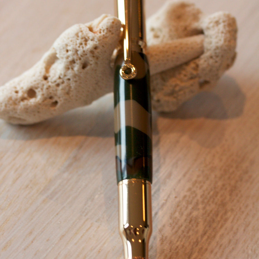 Mini Bolt Action Bullet Pen in Clear Box Elder