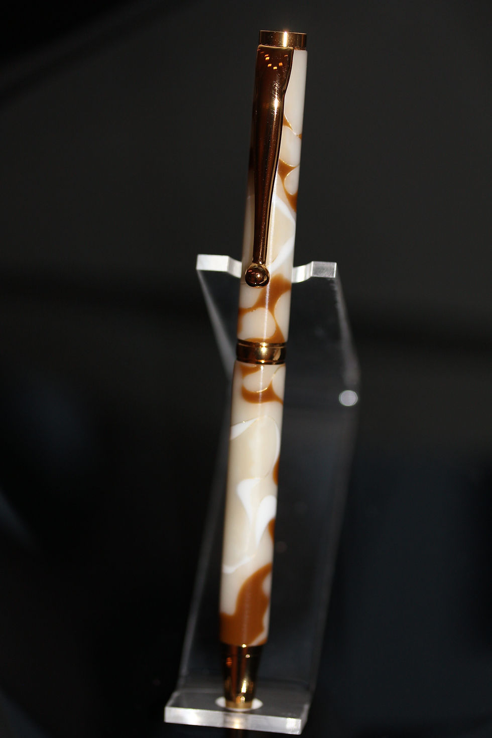 Thumbnail: Slimline Twist Pen in Cappuccino Swirl Acrylic.