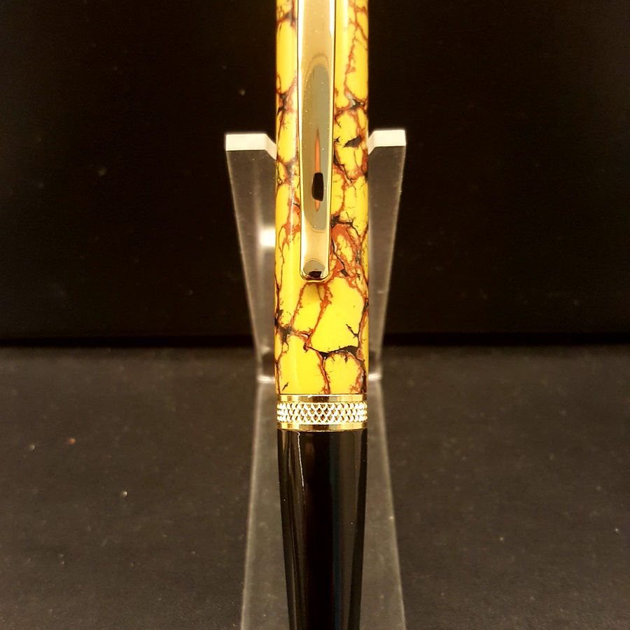 Mechanical Pencil in Exotic Curly Poplar with Polished Chrome Hardware