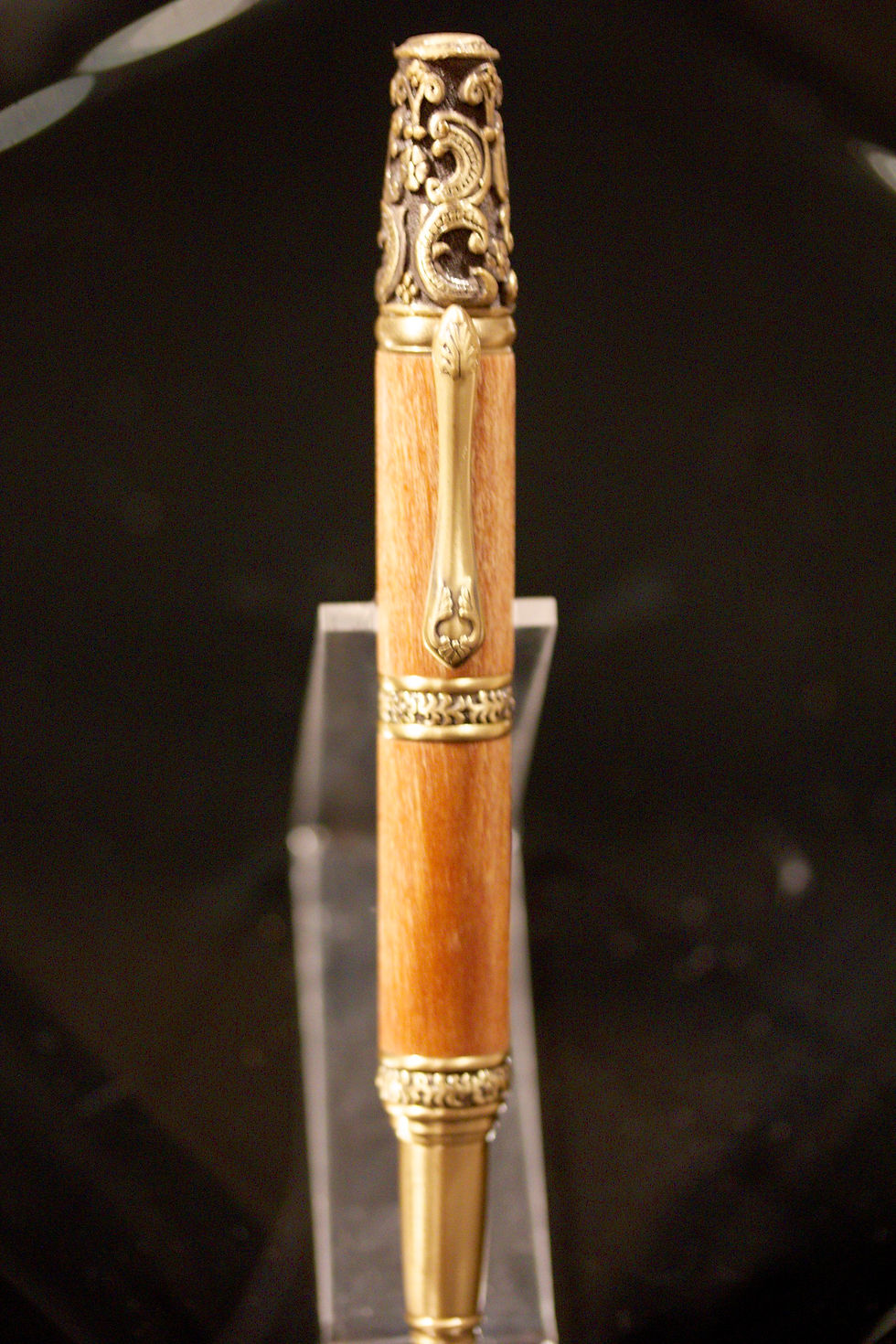 Thumbnail: Victorian Twist Pen in Spalted Maple Burl