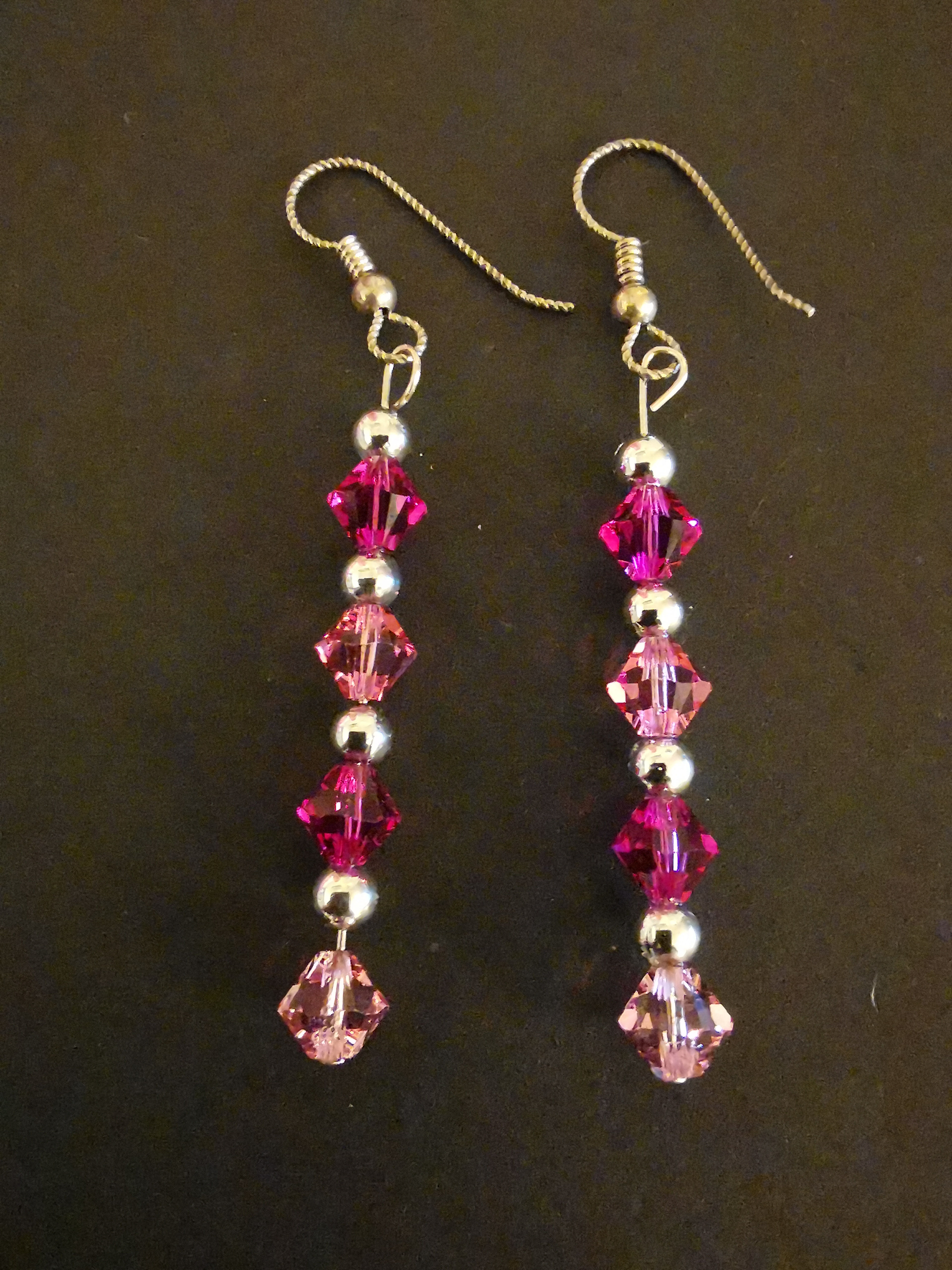 925 Sterling Silver Drop Earings with Swarovski Crystals