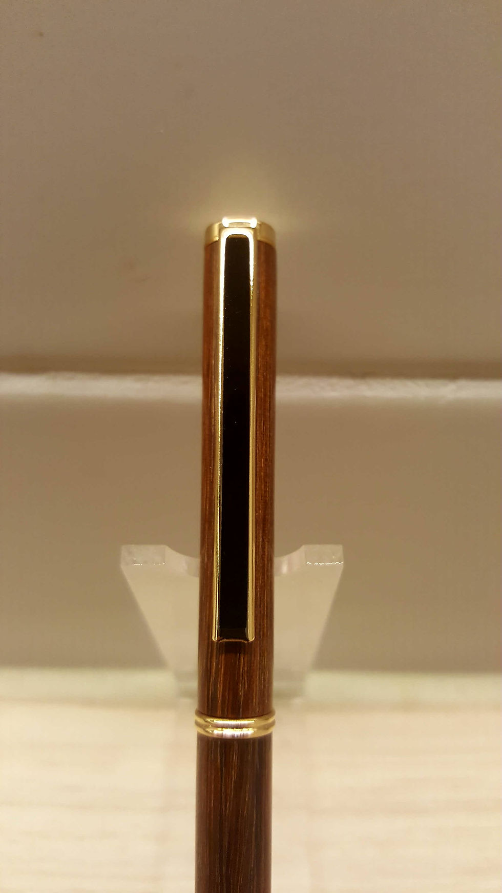 Thumbnail: Slimline Twist Pen in Exotic Cocobolo Wood with 24k Gold Plated accents