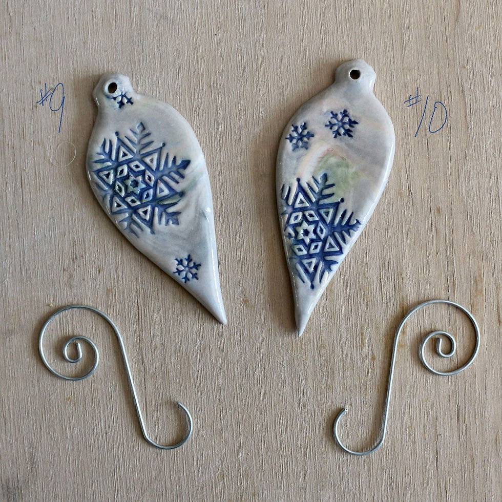 Thumbnail: Colored Porcelain Christmas Tree Ornaments Inspired by a Stormy Pensacola Sunset
