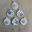 Thumbnail: Christmas Tree Ornament - White with Blue Snowflakes