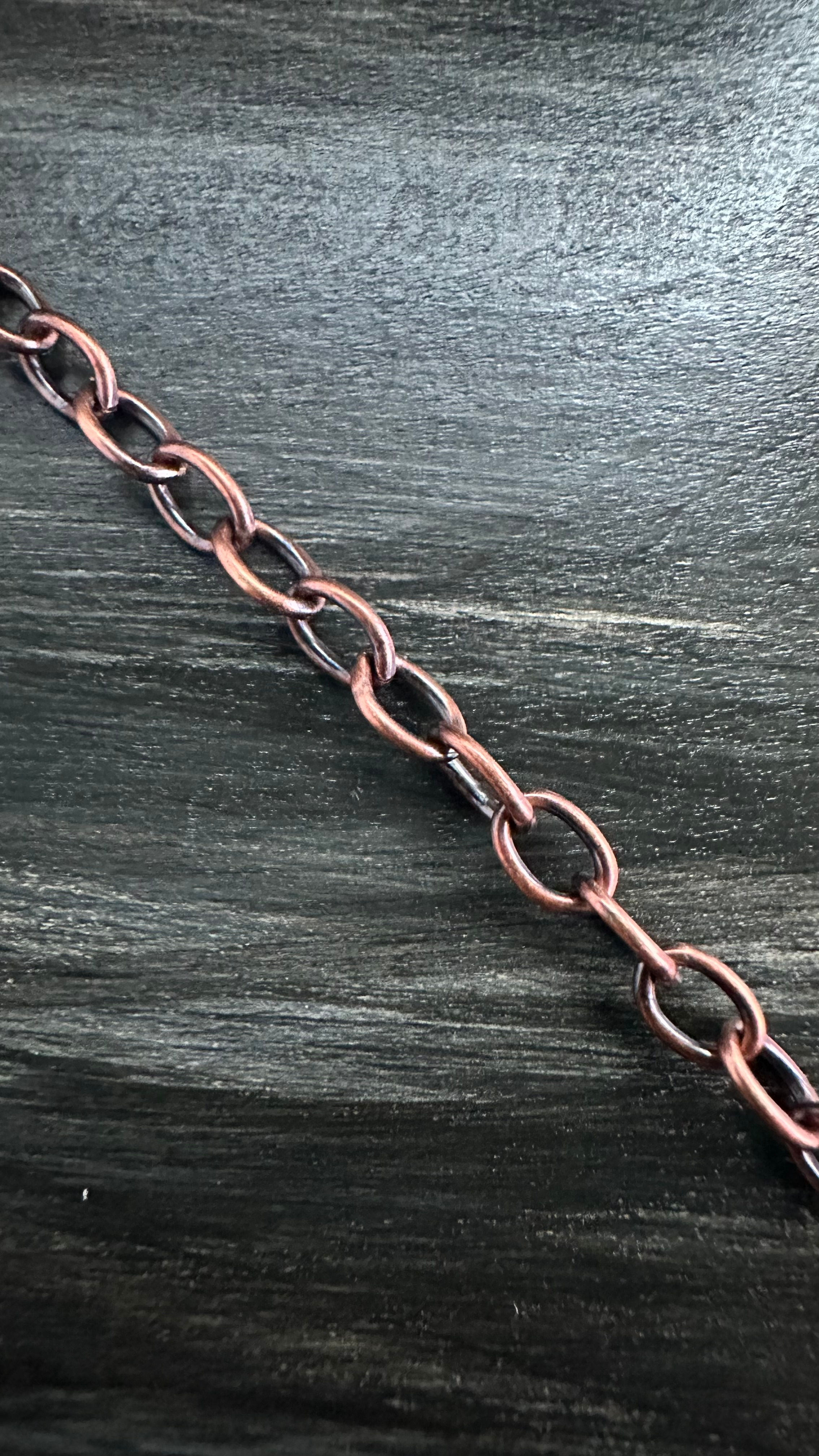 Cable Soldered Chain, Antiqued Copper Plated Brass