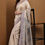 Thumbnail: Sophisticated Desi Tussar Silk Saree in Off-White and Grey