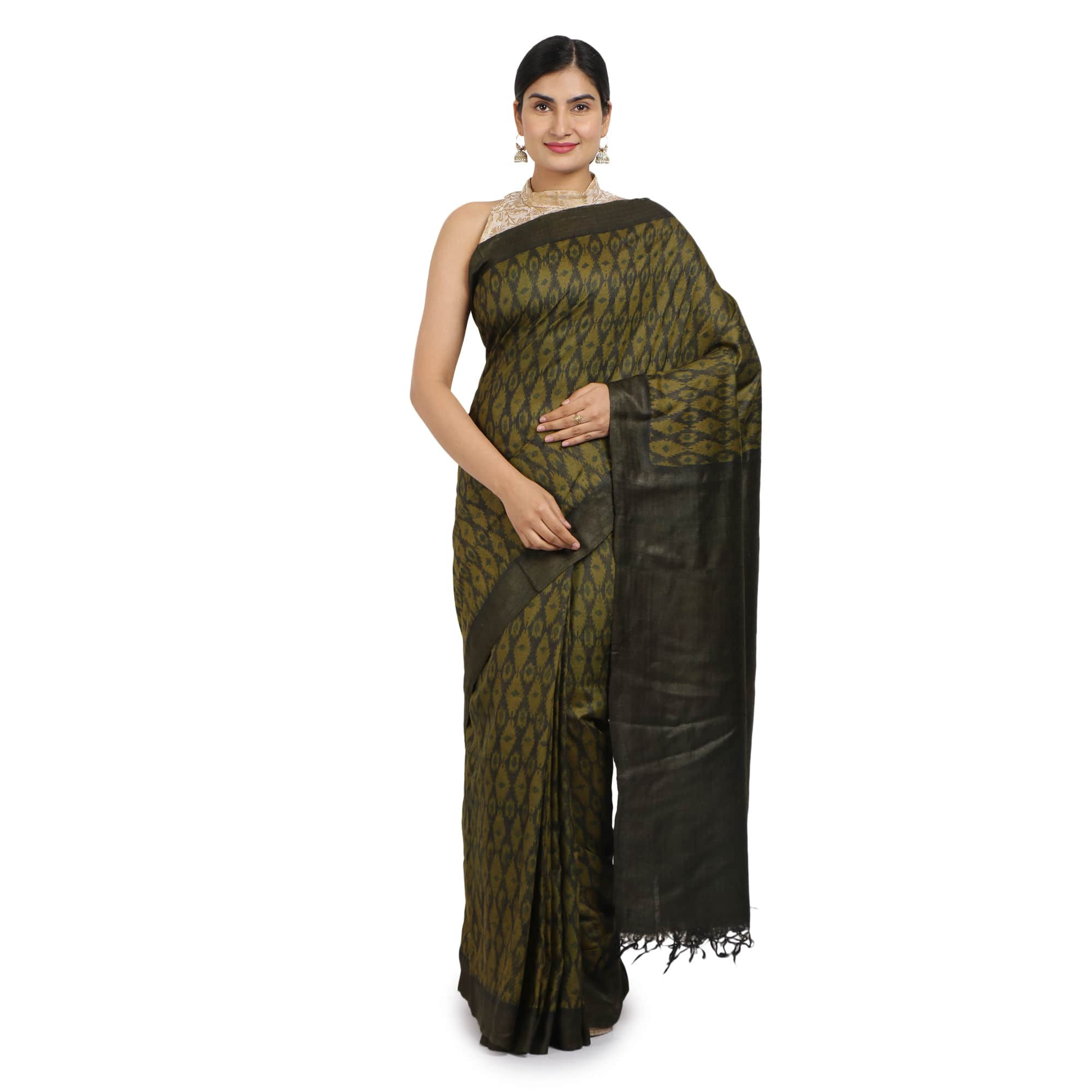 Matka Desi Tussar Printed Saree