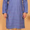 Thumbnail: Classic Blue Checked Khadi﻿ Cotton Kurta