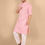 Thumbnail: Pink Cotton Linen Pintuck & Embroidered Men's Kurta