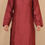 Thumbnail: Maroon Tussar Silk and Natura Yarn Ethnic Wear Men's Kurta