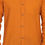 Thumbnail: Men's Handloom Cotton-Linen Long Sleeve Shirt, Orange, Slim Fit