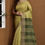 Thumbnail: Striking Desi Tussar Silk Saree in Chartreuse and Forest Green