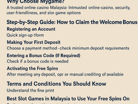 How to Claim the Mygame Welcome Bonus and Free Spins