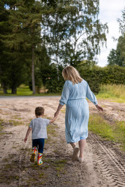 Familienfotos im Garten