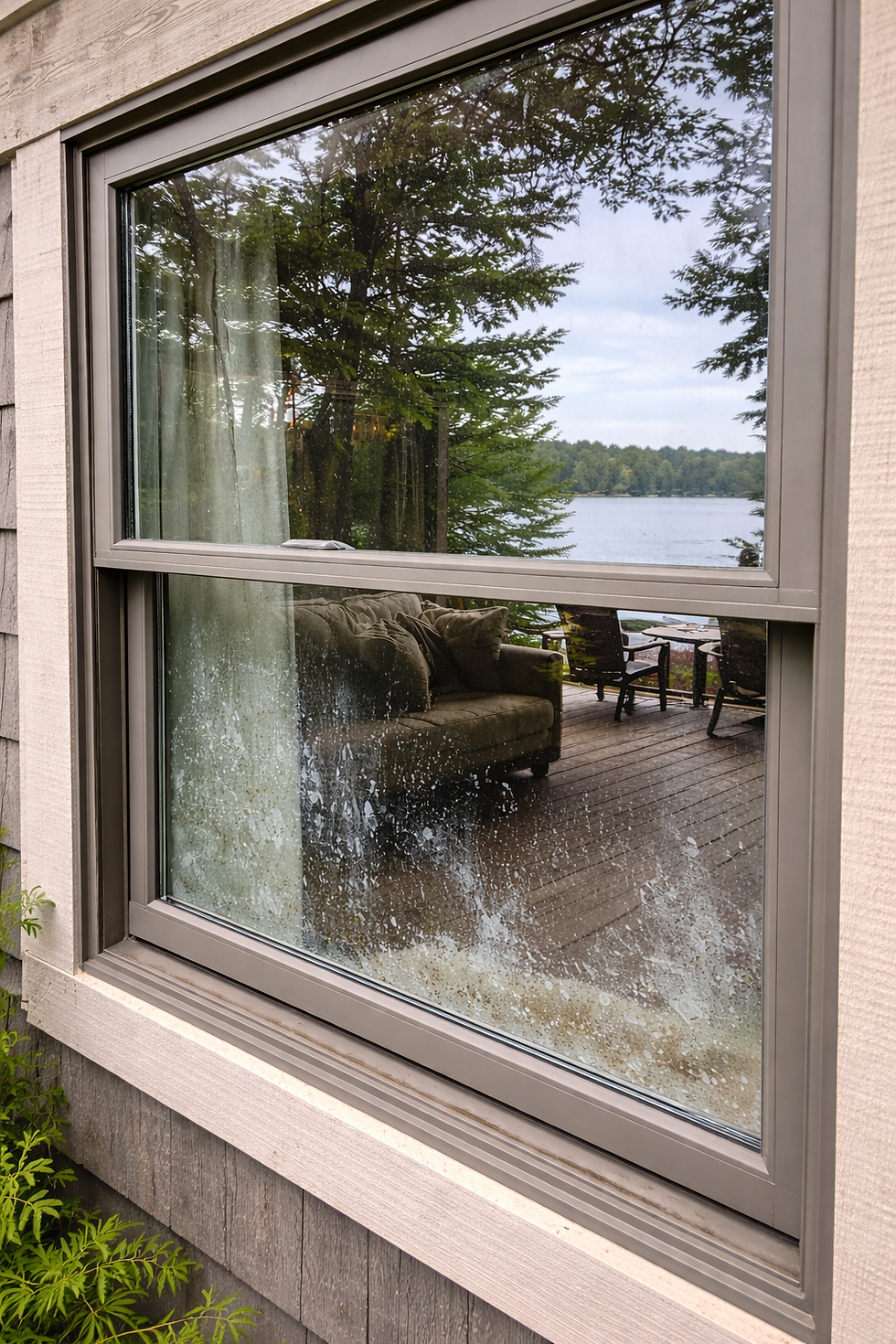 Oxidation on a residential window in Minnesota.