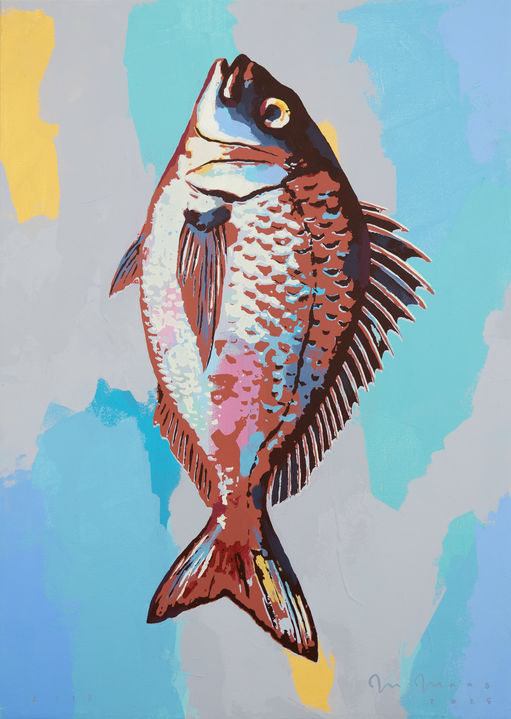 Ein Schwarm Doraden 02/18, Moritz Maas, Kunst, Malerei, Kunstwerk, Fisch, Dorade, fish, painting