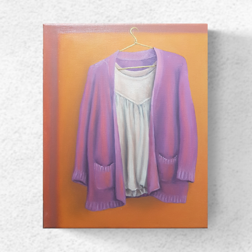 Garment; Still life oil painting by Adelaide artist Tracey Malliaros