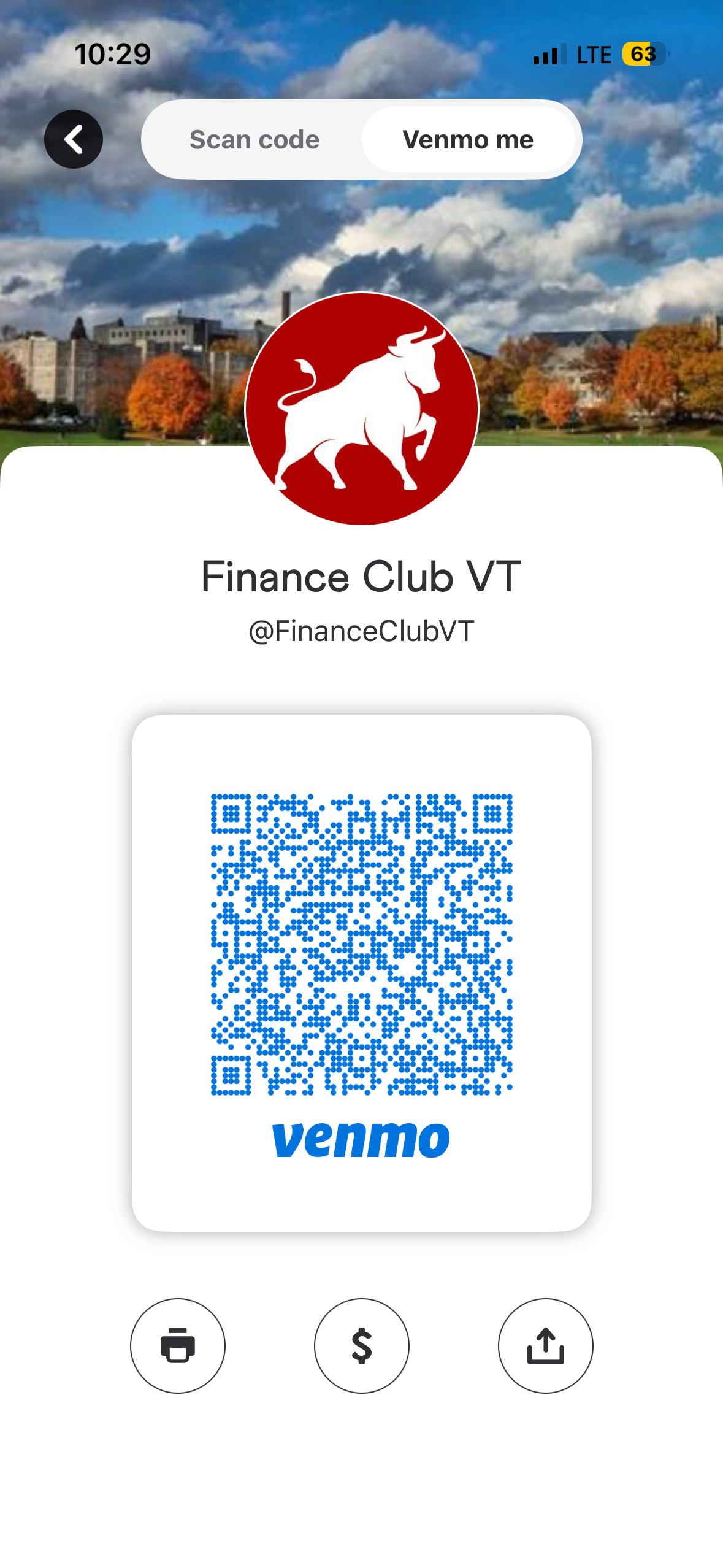 Membership payment information from the original club website