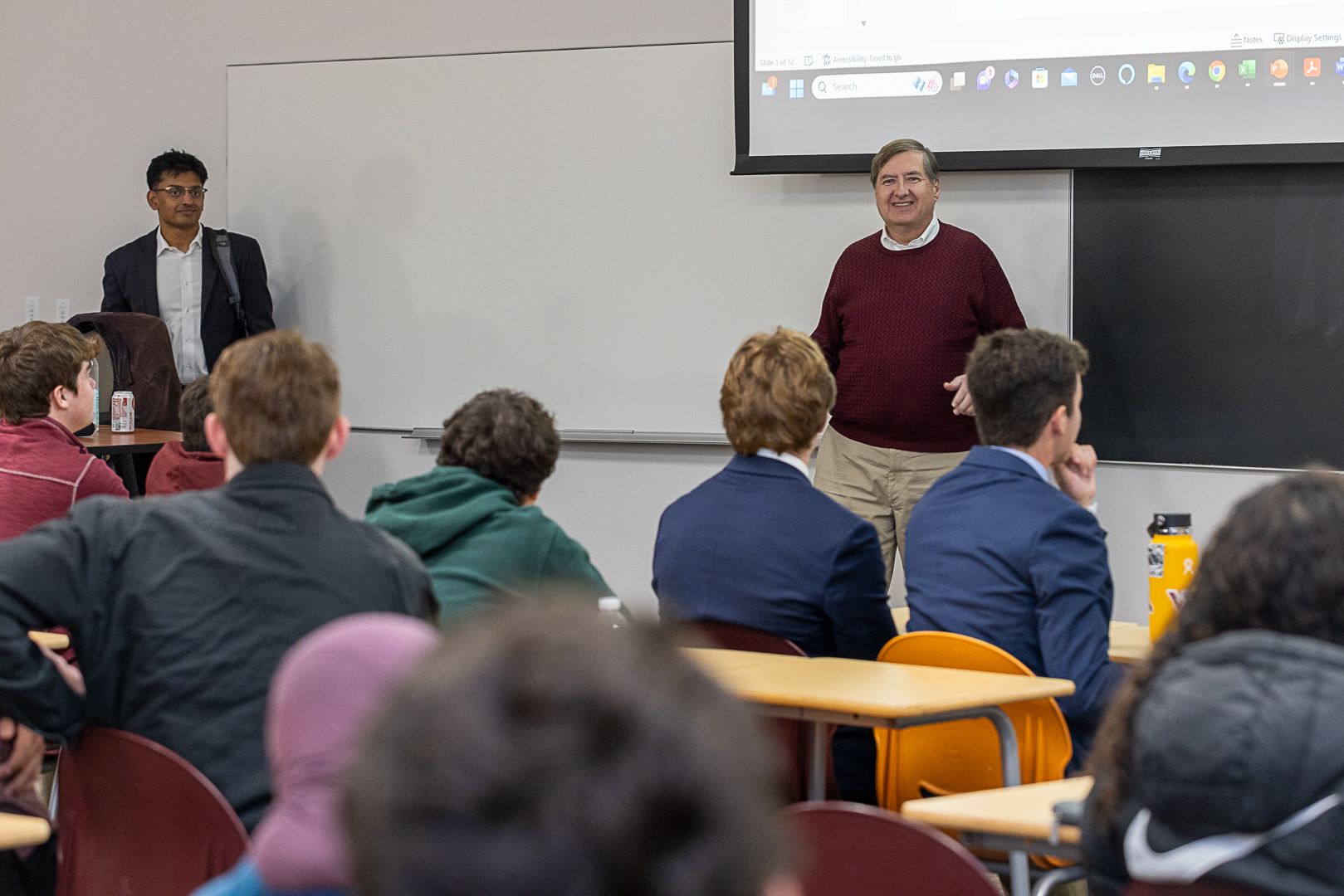 Finance Club students meeting with industry professionals