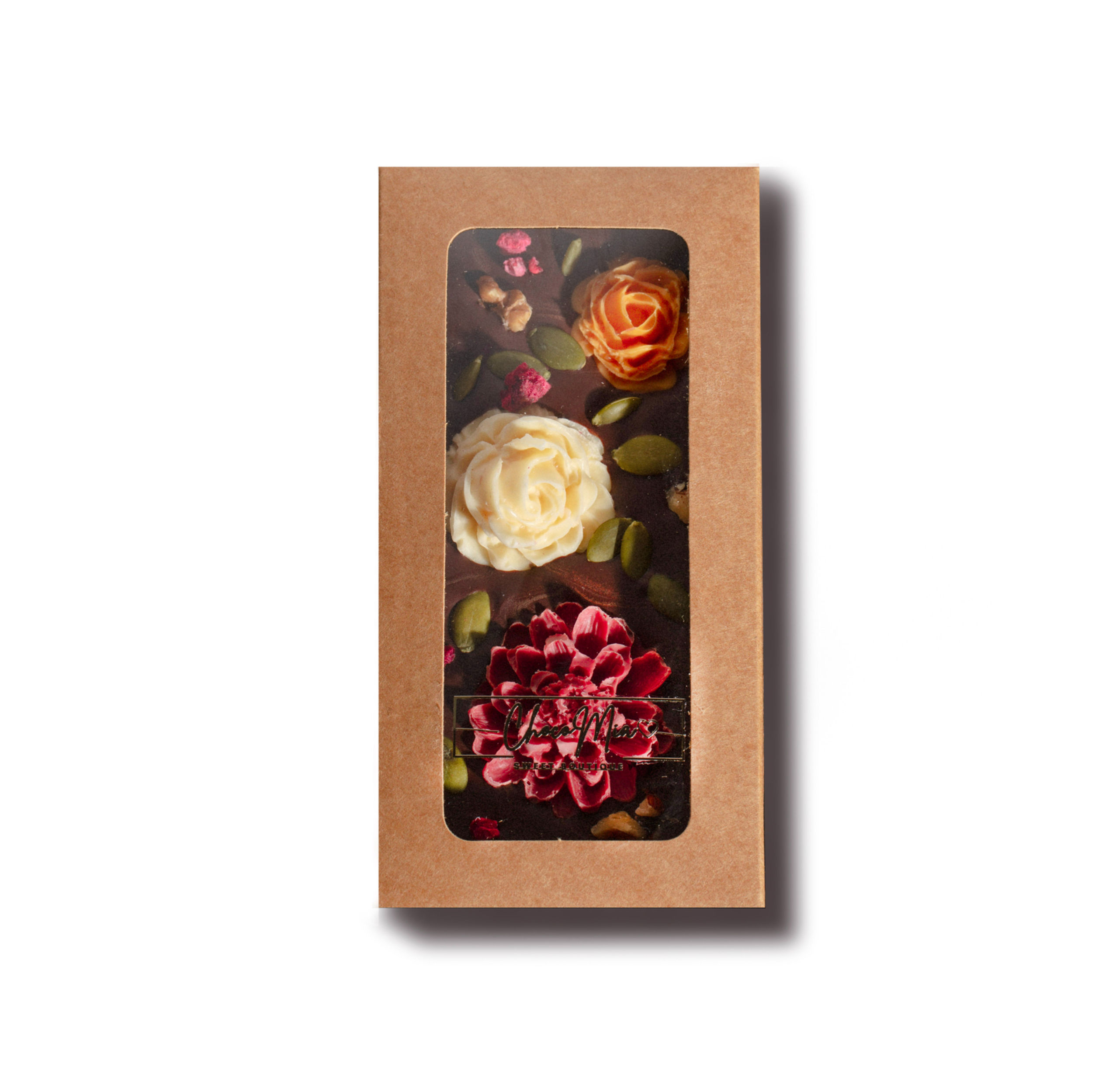 Chocolate Bar with Floral Design