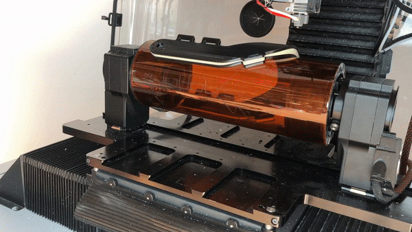 Rotary 3D printing of a knee brace