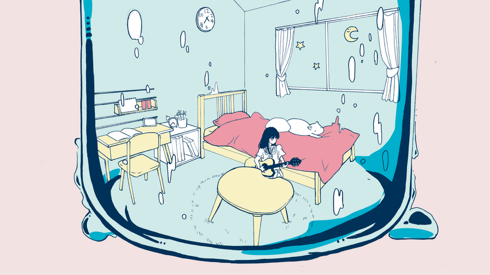 高校生シンガー ソング ライター 飯塚理珠 イラストレーター オムラ オムと自宅からのリモート作業で完成させたコラボ ミュージック ビデオ いつの日かまた手を繋ごう を公開