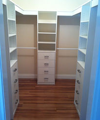 White Custom Walk In Robe Wardrobes | Allrobes