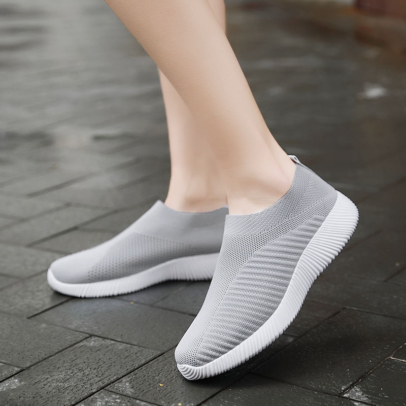 Thumbnail: Women Vulcanized Shoes High Quality Women Sneakers Slip On Flats Shoes Women Loa