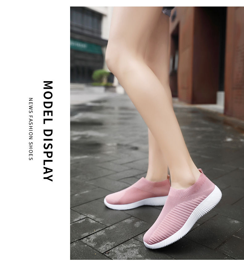 Thumbnail: Women Vulcanized Shoes High Quality Women Sneakers Slip On Flats Shoes Women Loa