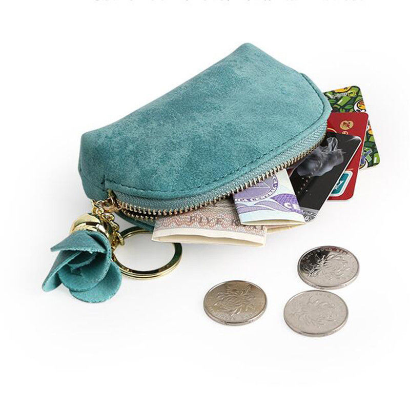 Thumbnail: Brand New Fashion Ladies PU Leather Mini Wallet Card Key Holder Zip Coin Purse F