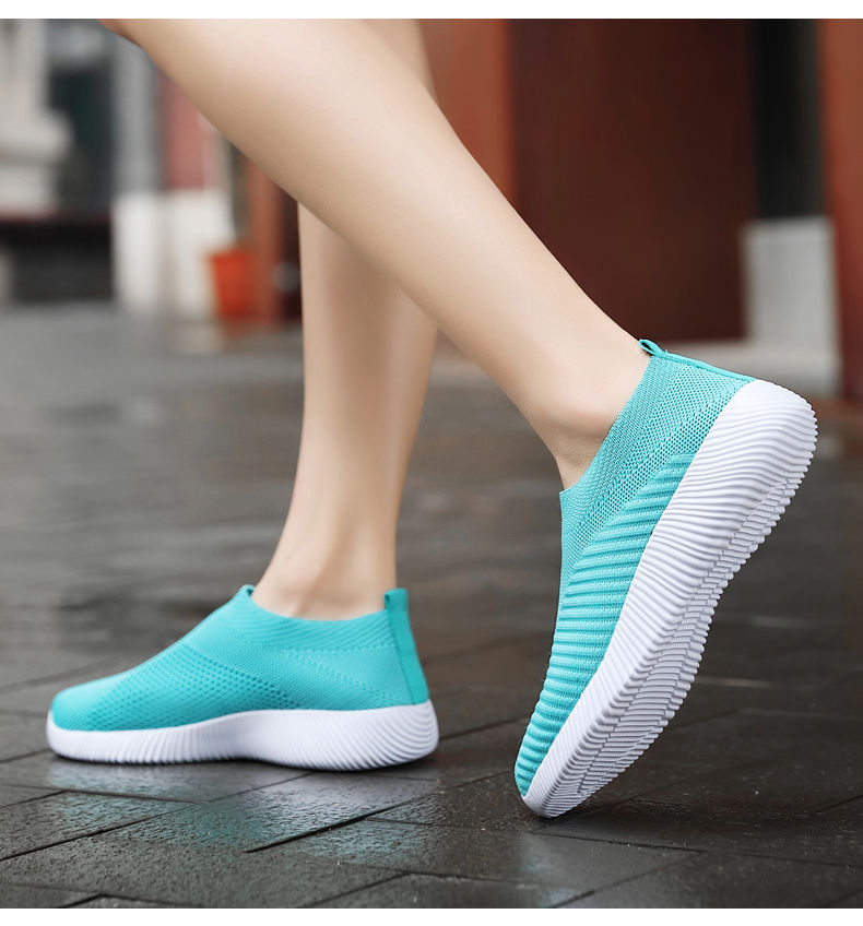 Thumbnail: Women Vulcanized Shoes High Quality Women Sneakers Slip On Flats Shoes Women Loa