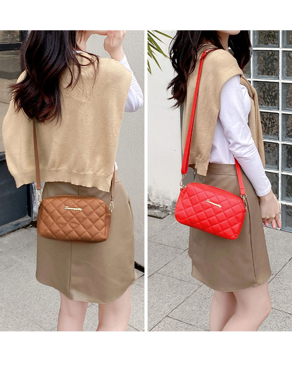 Thumbnail: 2024 Tassel Small Messenger Bag For Women Trend Lingge Embroidery Camera Female 
