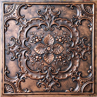 hand painted ceiling tile