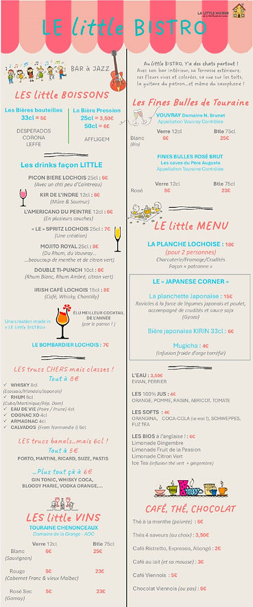 MENU BISTRO