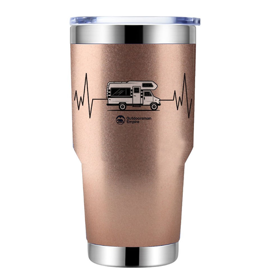 Miniatura: Camping Cardiogram 20oz Insulated Vacuum Sealed Tumbler