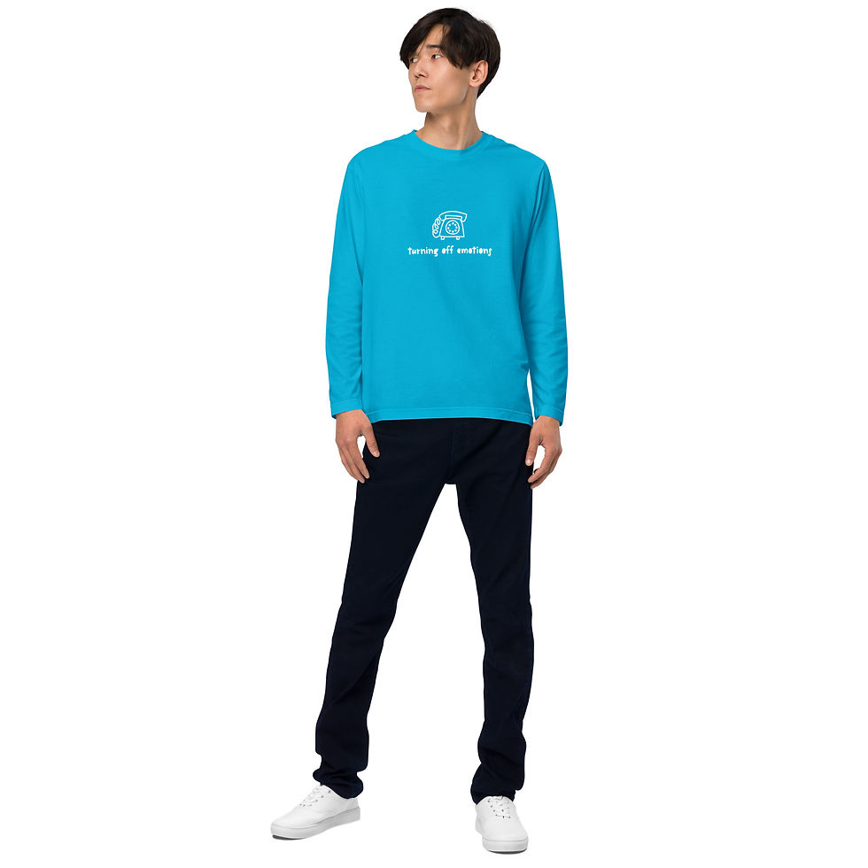 Thumbnail: "turning off emotions" Unisex long sleeve t-shirt