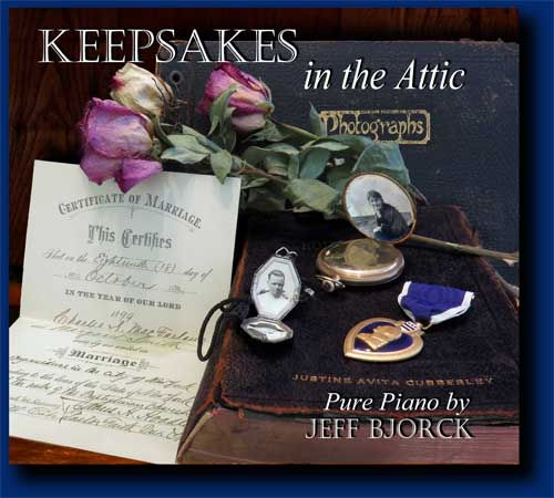 Keepsakes in the Attic CD cover, Jeff Bjorck's sixth album