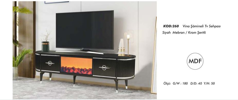 Küçük resim: Vina Şömineli Tv Sehpası